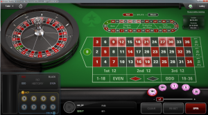 An example of a PokerStars roulette table