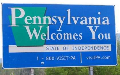 Welcome to pennsylvania sign