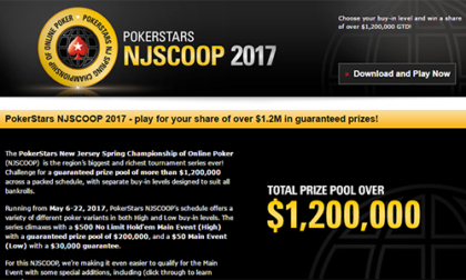 2017 PokerStars NJSCOOP Schedule Ready to Go